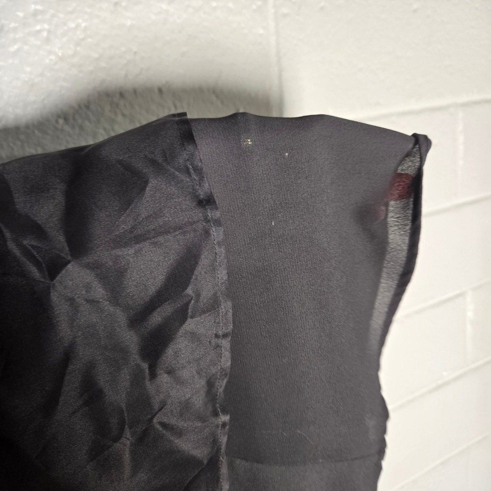 Vtg August Silk Maxi A Line Skirt 12 Sheer Chiffon Formal Evening 90s Whimsygoth - Picture 4 of 8
